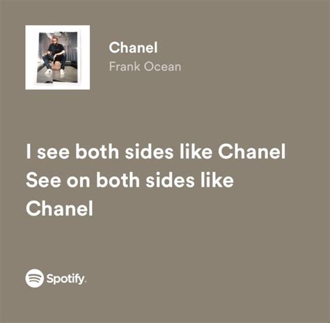 chanel by frank ocean lyrics|frank ocean trouble lyrics.